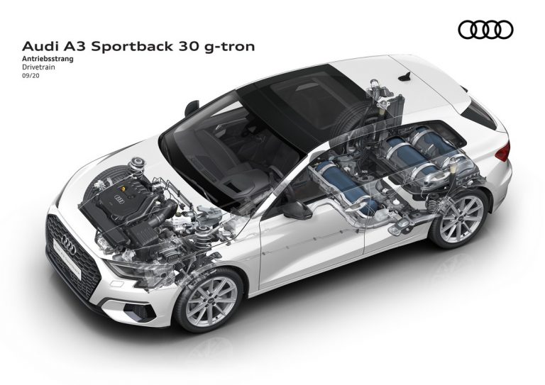 Audi A3 1.0 TFSI MHEV e 1.5 g-tron: immagini ufficiali